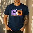 Elements Of Halloween Fear Periodically Chemistry Teacher Men's Casual T-Shirt Navy Elements Of Halloween Fear Periodically Chemistry Teacher Men's Casual T-Shirt Navy
