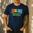 English Teacher Men Women Grammar Class English Teacher Men's Casual T-Shirt Navy English Teacher Men Women Grammar Class English Teacher Men's Casual T-Shirt Navy