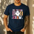 ESL Teacher Boo Crew Halloween Costume Men's Casual T-Shirt Navy