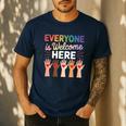 Everyone Is Welcome Here Shirt Teacher Men's Casual T-Shirt Navy Everyone Is Welcome Here Shirt Teacher Men's Casual T-Shirt Navy