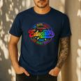 Exceptional Educator Squad Special Education Teacher Autism Men's Casual T-Shirt Navy Exceptional Educator Squad Special Education Teacher Autism Men's Casual T-Shirt Navy