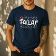 FA LA8 Christmas Santa Fa La Math Teacher Men Women Men's Casual T-Shirt Navy FA LA8 Christmas Santa Fa La Math Teacher Men Women Men's Casual T-Shirt Navy