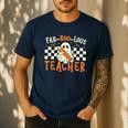 Fab Boo Lous Teacher Retro Ghost Spooky Halloween Costume Men's Casual T-Shirt Navy