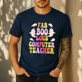 Faboolous COMPUTER TEACHER Costume This Is My Spooky Mom Dad Men's Casual T-Shirt Navy