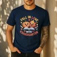 Fall In Love With Kindergarten Autumn Kindergarten Teacher Men's Casual T-Shirt Navy Fall In Love With Kindergarten Autumn Kindergarten Teacher Men's Casual T-Shirt Navy