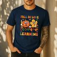 Fall In Love With Learning Thanksgiving Teacher Student Men's Casual T-Shirt Navy Fall In Love With Learning Thanksgiving Teacher Student Men's Casual T-Shirt Navy