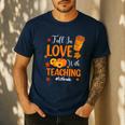 Fall In Love With Teaching 1st Grade Teacher Thanksgiving For Men Women Girls Kids Men's Casual T-Shirt Navy Fall In Love With Teaching 1st Grade Teacher Thanksgiving For Men Women Girls Kids Men's Casual T-Shirt Navy