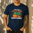 Are You Fall O Ween Directions Halloween Teacher Retro Men's Casual T-Shirt Navy