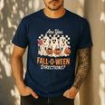 Are You Fall O Ween Directions Teacher Halloween Boo Ghost Men's Casual T-Shirt Navy Are You Fall O Ween Directions Teacher Halloween Boo Ghost Men's Casual T-Shirt Navy