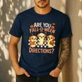 Are You Fall O Ween Directions Teacher Halloween Dog Ghost Men's Casual T-Shirt Navy Are You Fall O Ween Directions Teacher Halloween Dog Ghost Men's Casual T-Shirt Navy