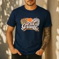 Fall Teacher Shirt 3rd Grade Teacher Retro Halloween Pumpkin Men's Casual T-Shirt Navy Fall Teacher Shirt 3rd Grade Teacher Retro Halloween Pumpkin Men's Casual T-Shirt Navy