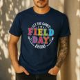 Field Day 2024 Let The Games Begin Teacher Kids Girls Boys Men's Casual T-Shirt Navy Field Day 2024 Let The Games Begin Teacher Kids Girls Boys Men's Casual T-Shirt Navy
