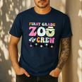 Field Zoo Trip Shirt For Teacher First Grade Crew For Men Women Kids Men's Casual T-Shirt Navy