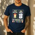First Coffee Then Data SPED Teacher Taking a Break Men's Casual T-Shirt Navy First Coffee Then Data SPED Teacher Taking a Break Men's Casual T-Shirt Navy