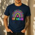 First Grade Rainbow Girls Boys Teacher Team 1st Grade Squad Men's Casual T-Shirt Navy First Grade Rainbow Girls Boys Teacher Team 1st Grade Squad Men's Casual T-Shirt Navy