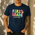 First Grade Team Teacher Back To School 1st Grade Squad Kids Men's Casual T-Shirt Navy