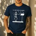 Funny Skeleton Music Teacher I'Ll Wait Until It's Quiet Men's Casual T-Shirt Navy Funny Skeleton Music Teacher I'Ll Wait Until It's Quiet Men's Casual T-Shirt Navy