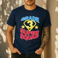 Grade 3 Super Squad Superhero Teacher Team Men Women Girls Kids Men's Casual T-Shirt Navy