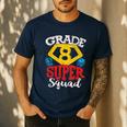 Grade 8 Super Squad Superhero Teacher Team Men's Casual T-Shirt Navy