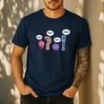 Grammar Teacher Wait What Stop It I Agree Humor Men's Casual T-Shirt Navy