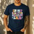 Groovy In My Behavior Specialist Era Behavior Teachers Men's Casual T-Shirt Navy Groovy In My Behavior Specialist Era Behavior Teachers Men's Casual T-Shirt Navy
