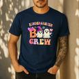 Groovy Kindergarten Boo Crew Kinder Halloween Teacher Kids Men's Casual T-Shirt Navy Groovy Kindergarten Boo Crew Kinder Halloween Teacher Kids Men's Casual T-Shirt Navy