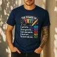 Growth Mindset Teacher Power Of Yet Inspirational Men's Casual T-Shirt Navy