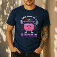 Growth Mindset Teacher Shirt Inspirational Shirts Men's Casual T-Shirt Navy