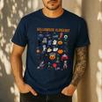 Halloween Alphabet ABCs Learning Kindergarten Teacher Men's Casual T-Shirt Navy Halloween Alphabet ABCs Learning Kindergarten Teacher Men's Casual T-Shirt Navy