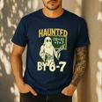 Halloween Costume Haunted By 67 Ghost Math Teacher Professor Men's Casual T-Shirt Navy Halloween Costume Haunted By 67 Ghost Math Teacher Professor Men's Casual T-Shirt Navy