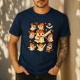Halloween PE Teacher Costume Ghost Physical Education Men's Casual T-Shirt Navy