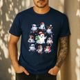 Halloween PE Teacher Ghost Playing Sports Physical Education Men's Casual T-Shirt Navy Halloween PE Teacher Ghost Playing Sports Physical Education Men's Casual T-Shirt Navy