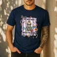 Halloween Skeleton Teacher I'Ll Just Wait Until It's Quiet Men's Casual T-Shirt Navy Halloween Skeleton Teacher I'Ll Just Wait Until It's Quiet Men's Casual T-Shirt Navy