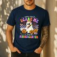Halloween Teacher You Can't Scare Me I Teach Kindergarten Men's Casual T-Shirt Navy Halloween Teacher You Can't Scare Me I Teach Kindergarten Men's Casual T-Shirt Navy