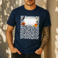 Halloween Teacher Composition Book Notebook Matching Group Men's Casual T-Shirt Navy Halloween Teacher Composition Book Notebook Matching Group Men's Casual T-Shirt Navy