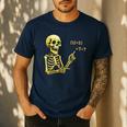 Halloween Teacher Six Seven 6 7 Skeleton Spooky Costume Men's Casual T-Shirt Navy Halloween Teacher Six Seven 6 7 Skeleton Spooky Costume Men's Casual T-Shirt Navy