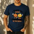 Halloween Teacher I Teach The Cutest Pumpkins In The Patch Men's Casual T-Shirt Navy Halloween Teacher I Teach The Cutest Pumpkins In The Patch Men's Casual T-Shirt Navy