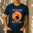 Halloween Teacher Witch Lets Eat Kids Punctuation Men's Casual T-Shirt Navy Halloween Teacher Witch Lets Eat Kids Punctuation Men's Casual T-Shirt Navy
