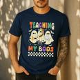 Halloween Teaching My Boos Cute Ghost Teacher Life Costume Men's Casual T-Shirt Navy