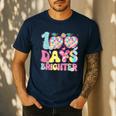 Happy 100th Day Of School 100 Days Brighter Teachers Kids Men's Casual T-Shirt Navy