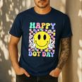 Happy Dot Day Shirts Teacher Student Girls Kids Smile Face Men's Casual T-Shirt Navy Happy Dot Day Shirts Teacher Student Girls Kids Smile Face Men's Casual T-Shirt Navy
