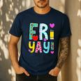 Happy Fri-Yay Friday Lovers Fun Teacher Life FriYay Weekend Men's Casual T-Shirt Navy