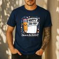 Happy Fri-Yay Teacher Fry Yay Friday Weekend Men's Casual T-Shirt Navy Happy Fri-Yay Teacher Fry Yay Friday Weekend Men's Casual T-Shirt Navy