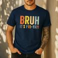 Happy Friyay Teacher Shirt Cute Teacher Fashion Bruh Fri-Yay Men's Casual T-Shirt Navy