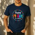 Happy Pi Day Pie Math Coach Teacher Pi Day Lover Nerdy Men's Casual T-Shirt Navy Happy Pi Day Pie Math Coach Teacher Pi Day Lover Nerdy Men's Casual T-Shirt Navy