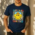 Happy To See Your Face Hippie Smile Back To School Teachers Men's Casual T-Shirt Navy
