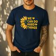 We Can Do Hard Things Kids Teacher Back To School Men's Casual T-Shirt Navy We Can Do Hard Things Kids Teacher Back To School Men's Casual T-Shirt Navy