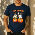 Haunted By 67 Boo Ghost Pumpkin Halloween Teacher Men's Casual T-Shirt Navy Haunted By 67 Boo Ghost Pumpkin Halloween Teacher Men's Casual T-Shirt Navy