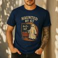 Haunted By 67 Ghost Math Joke Student Halloween Nerd Teacher Men's Casual T-Shirt Navy Haunted By 67 Ghost Math Joke Student Halloween Nerd Teacher Men's Casual T-Shirt Navy
