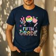 Hello 5th Grade Boy Girl Teacher Back To School 5th Grade Men's Casual T-Shirt Navy